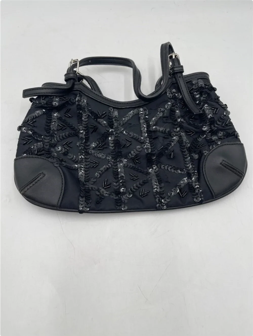 Black Sequin Embellished Women's Tote Bag